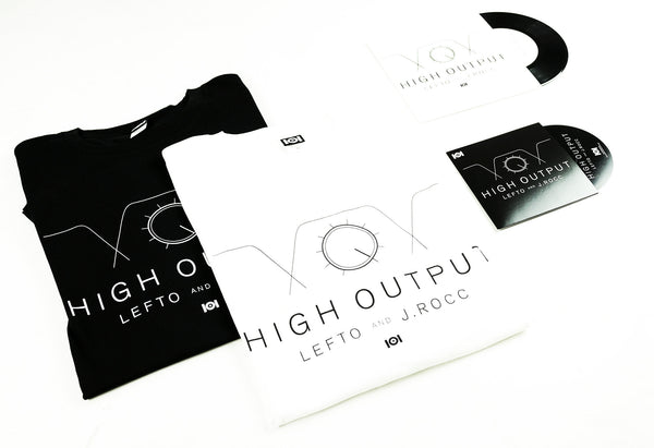 LEFTO & J.ROCC "HIGH OUTPUT" MIX CD, T-SHIRT & LIMITED EDITION 7-INCH VINYL
