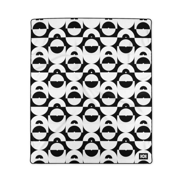 ABSTRACTIONS 01 PATTERN BLANKET - WHITE