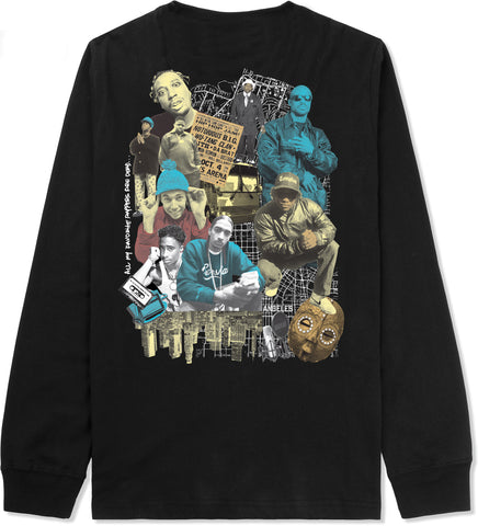 ALL MY FAVORITE RAPPERS ARE DEAD LONG SLEEVE - BLACK W/POSTER