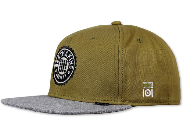 BEAT MAKING SOCIETY SNAP BACK - OLIVE/GREY - LIMITED EDITION
