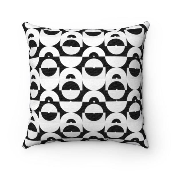 ABSTRACTIONS 01 PATTERN PILLOW - WHITE
