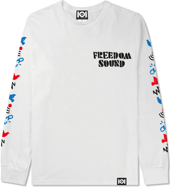FREEDOM SOUND LONG SLEEVE - WHITE W/POSTER