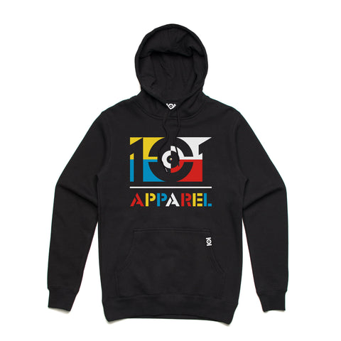 COLOR BLOCK ISLAND  HOODED FLEECE