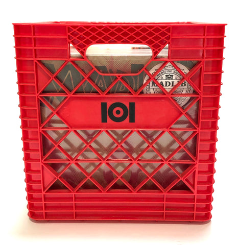 12" VINYL RECORD CRATE - RED