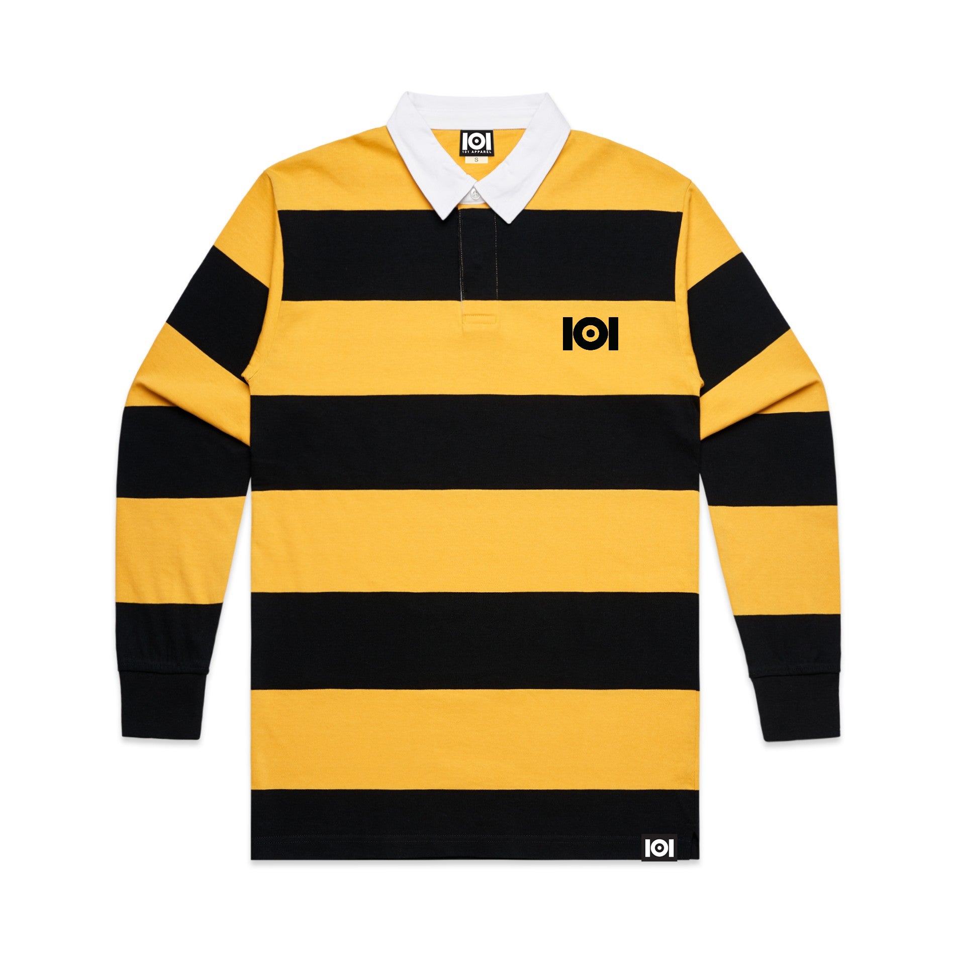 yellow black and white shirt